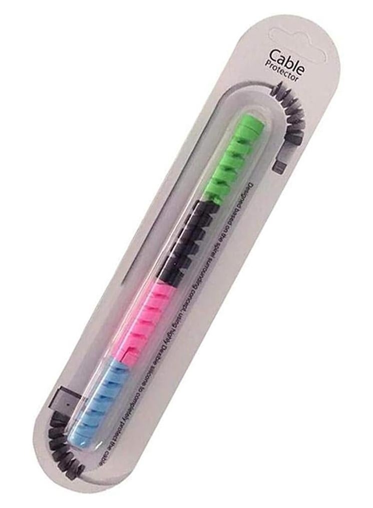 حامي كابل حلزوني شاحن كابل التوقف حامي 4 لون