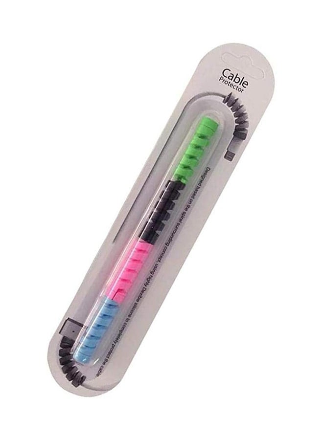 حامي كابل حلزوني شاحن كابل التوقف حامي 4 لون