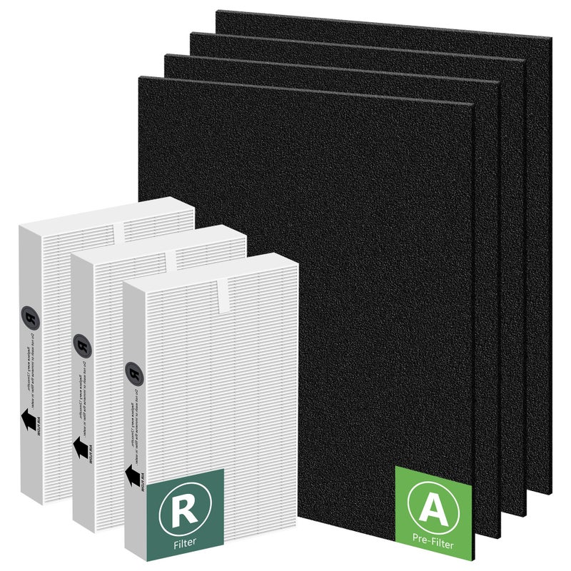 استبدال فلتر HEPA HPA300 لجهاز تنقية الهواء من هوني ويل سلسلة HPA300 HPA300 HPA304 HPA8350 HPA300VP HPA3300b HPA5300 استبدال HRFR3 3 HEPA R و 4 فلتر مسبق A HRFAP1