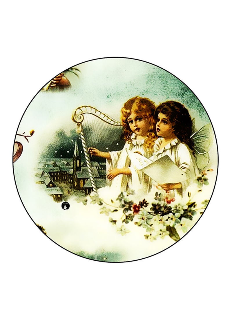 RKN Girls Printed Mouse Pad  Round  Multicolour