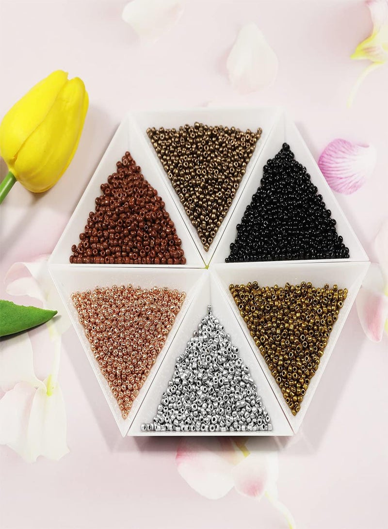 GGOOT Bulk 2mm Golden Seed Beads for Jewelry Making 110 Grams About 980pcs,12/0 Glass Craft Beads for Making Earrings, Bracelets, Pendants, Waist Jewelry, DIY Handmade Seed Beads  - Image 3