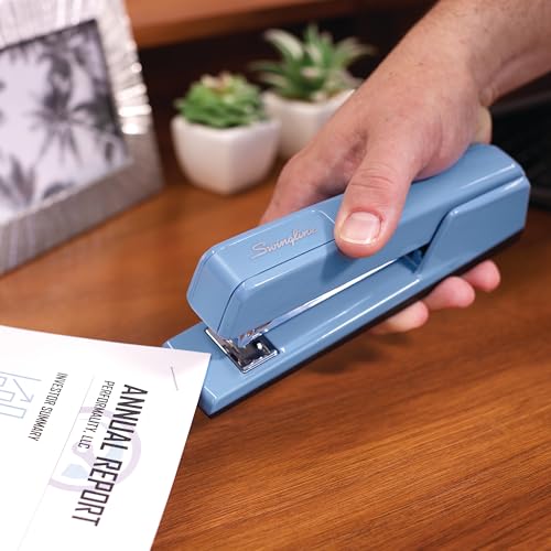 Swingline Stapler, 30 Sheet Capacity, 747 Classic Stapler, Jam Free, Metal, Sky Blue (74708) - Image 2