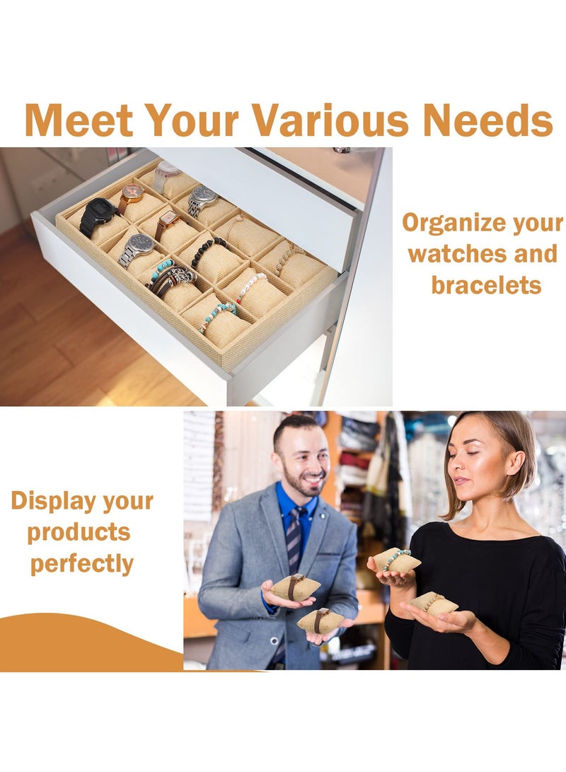 Captaintech 3 Pcs Wooden Watch Storage Tray, Jewelry Organizer Tray Jewelry & Watch Display Tray for Display Watch Bracelet Bangle - Image 4