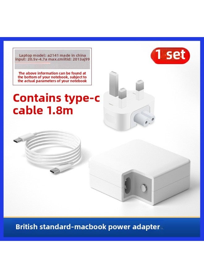Hot Sale 30w/61w/87w/96w For Apple Laptop Power Adapter Macbook Computer Charger-Color:British Standard (including Typec Fast Charging Cable)-Specifications:96w Apple Adapter