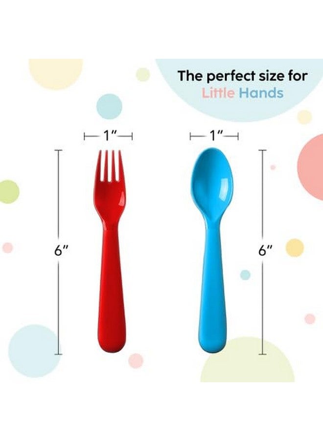 PLASKIDY مجموعة أدوات الطعام للأطفال من بلاسكيدي مكونة من 18 قطعة من أدوات الطعام البلاستيكية للأطفال - خالية من BPA / آمنة للغسالة الأطباق مجموعة أدوات الطعام للأطفال بألوان زاهية مجموعة أدوات المائدة الآمنة للأطفال - Image 3