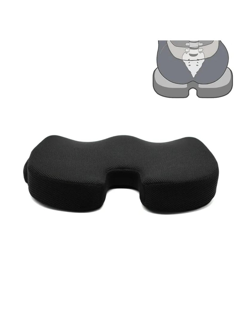 Denx Foam Gel U-Shaped Seat Cushion. Designed to alleviate pressure and provide support, it's perfect for long hours of sitting at the office, in the car, or at home. - Image 2