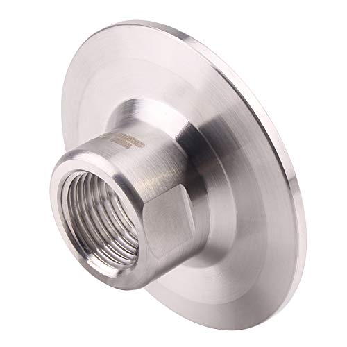 DERNORD Sanitary 2 Inch Tri Clamp to 0.5 Inch NPT Female Tri Clover (1/2" NPT Female (2 inch Tri-clamp)) - Image 1