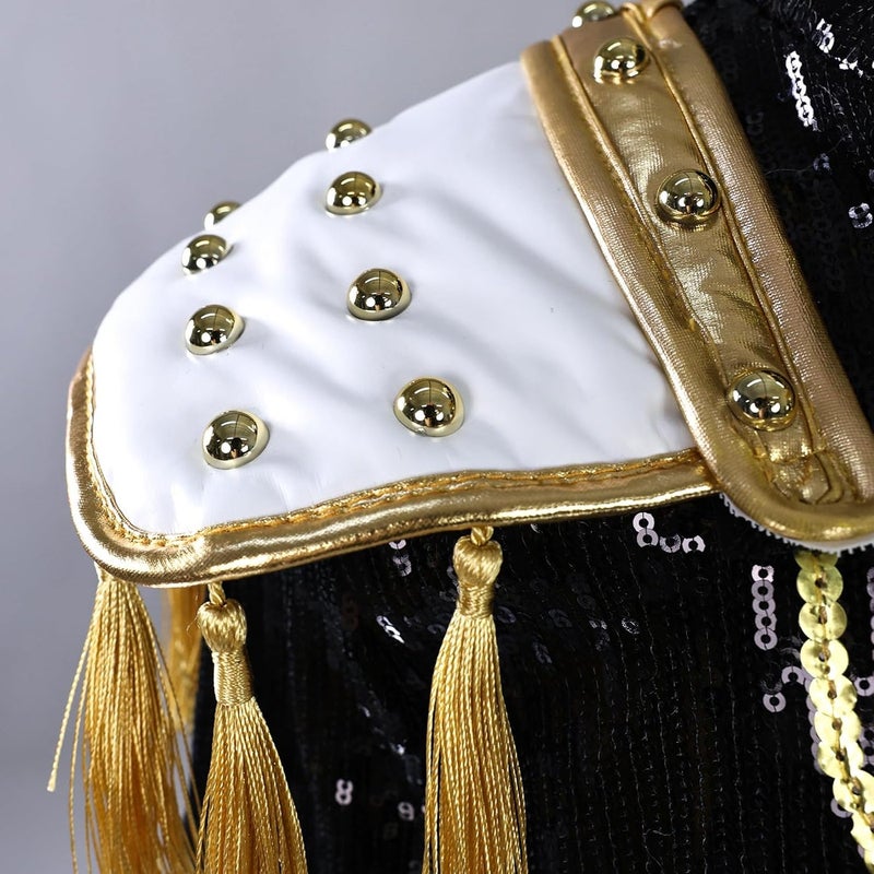 زي تنكري للاطفال رومي زوي ميرا ديمون هانترز، سلسلة سوداء وذهبية، مستوحى من كيه بوب - Image 4