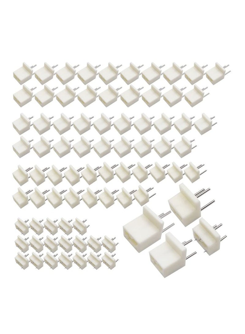 KASTWAVE 80 Pcs Non-Trace Picture Hanging Hook, Plastic Invisible Traceless Hardwall Hook White for Photo Painting (4 Sizes)  - Image 1