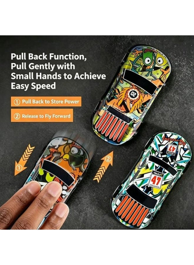 3PCS Die-Cast Metal Friction Pull-Back Toy Vehicles Set for Kids - Image 3