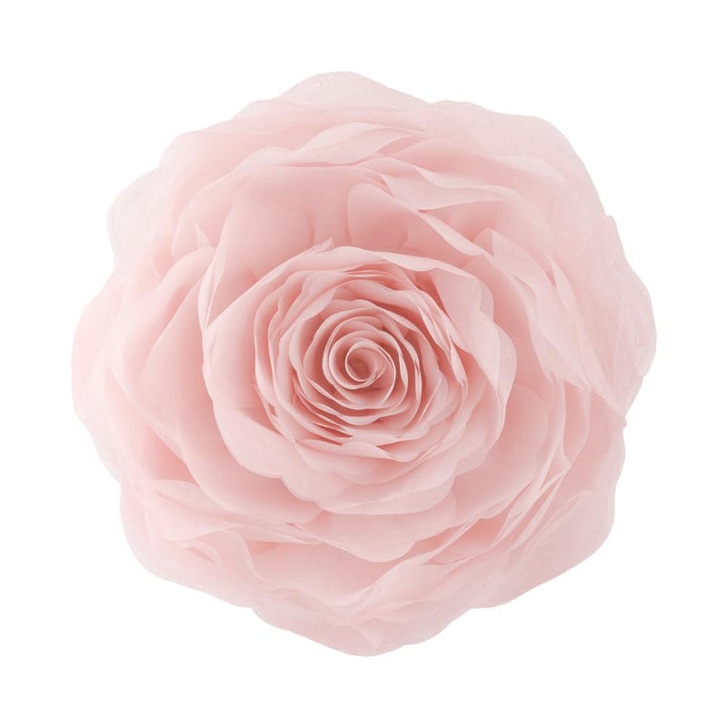 JWH 3D Flower Decorative Throw Pillow Covers Aesthetic Floral Accent Pillow Cases Round Cushion Handmade Pillowcase for Bedroom Bed Couch Chair Office 14 Inch Peach Pink - Image 1