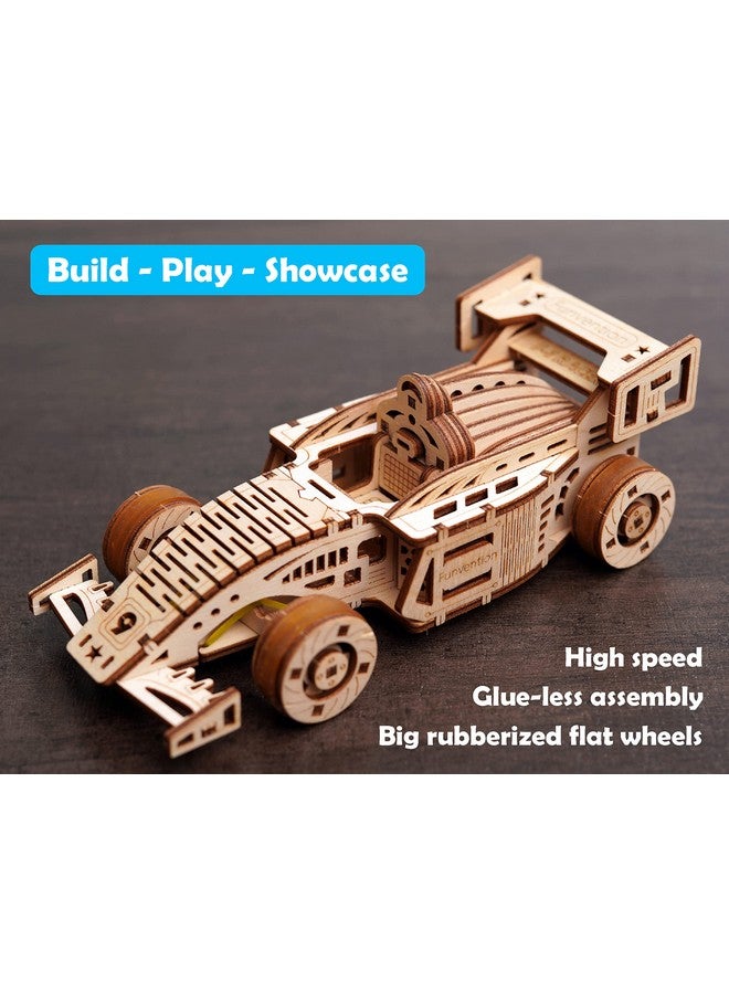 فنفينشين لعبة Funvention - لعالم صغير في كل طفل، سيارة سباق فورمولا 1 - نموذج ميكانيكي عملي ثلاثي الأبعاد، مجموعة بناء قابلة للتجميع مع عجلات وممتصات صدمات، عبوة من قطعة واحدة، متعددة الألوان - Image 2