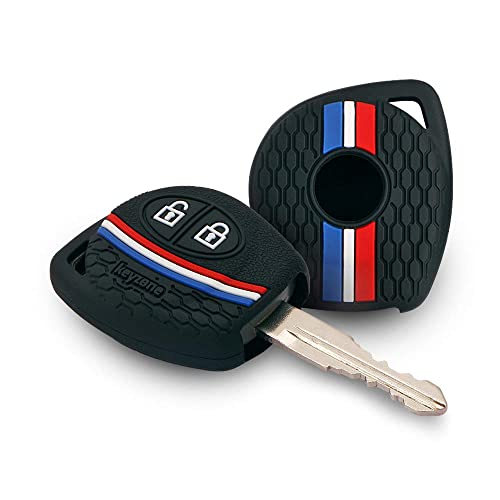 Keyzone Striped Silicone Key Cover for Suzuki Jimny,Fronx,Swift,Dzire,Baleno,Eritga,Grand Vitara,Brezza,e-Vitara,Ciaz,WagonR,Alto,Scross,Ignis 2B Remote Key(Black) - Image 1