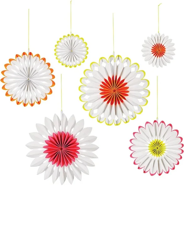 Meri Meri Neon Pinwheel Decorations