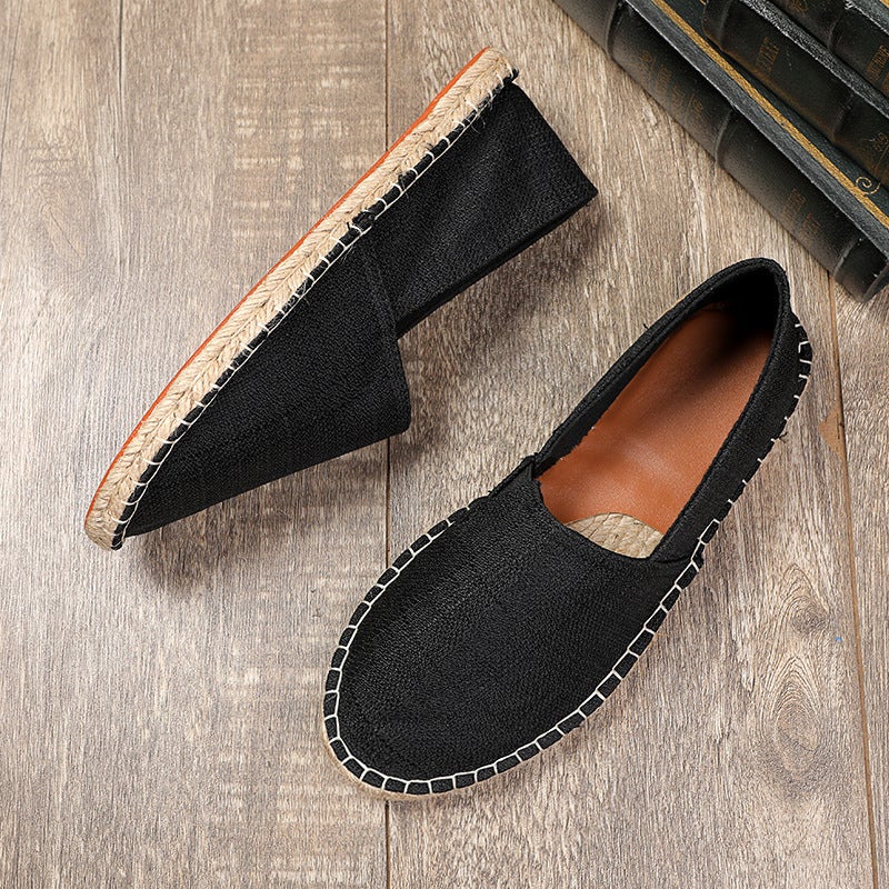 New Arrival Fisherman'S Shoes Men'S And Women'S Pure Hand-Stitched Straw-Woven Linen Shoes Slip-On Lazy Casual Cloth Shoes Fashion Trendy Shoes - Image 5