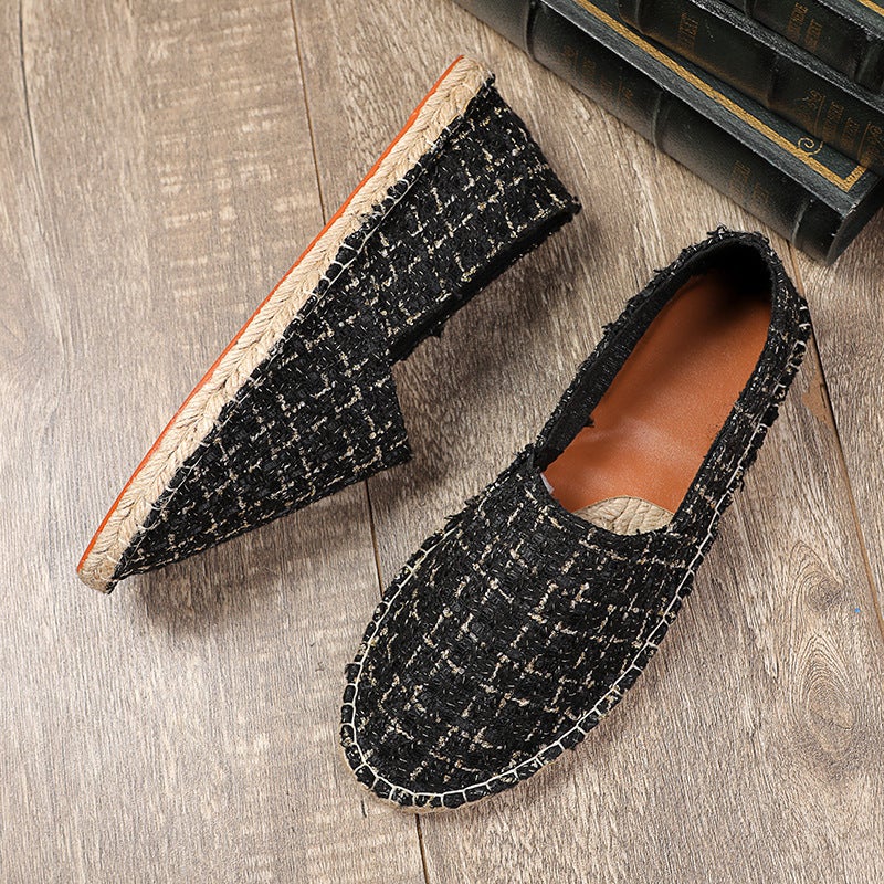 New Arrival Fisherman'S Shoes Men'S And Women'S Pure Hand-Stitched Straw-Woven Linen Shoes Slip-On Lazy Casual Cloth Shoes Fashion Trendy Shoes - Image 1