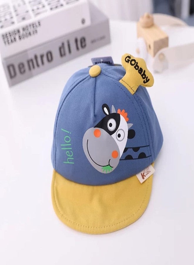 Ziory 1 Pc Go Baby' Cartoon Bear Cap - Blue (9 months-18 Months) - Image 2