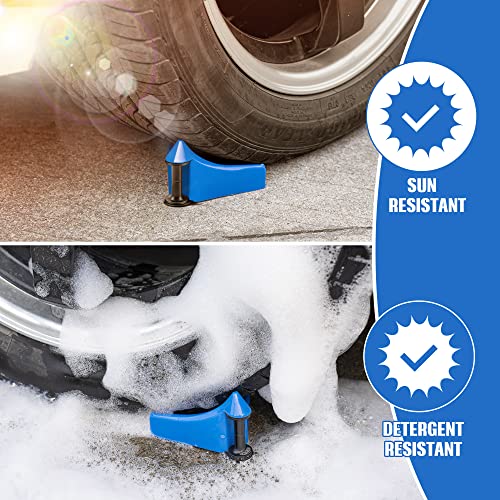 Dreyoo 4 Pcs Car Hose Guide, Tire Hose Roller for Car Washing, Detailing Tire Hose Guide Preventing Pressure Washer Hose Stuck Under The Wheels, Plastic Wash Tool to Avoid Snagging(Blue) - Image 4