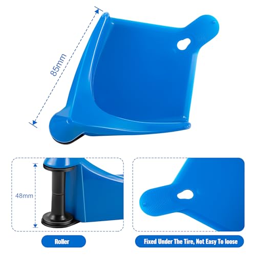 Dreyoo 4 Pcs Car Hose Guide, Tire Hose Roller for Car Washing, Detailing Tire Hose Guide Preventing Pressure Washer Hose Stuck Under The Wheels, Plastic Wash Tool to Avoid Snagging(Blue) - Image 3