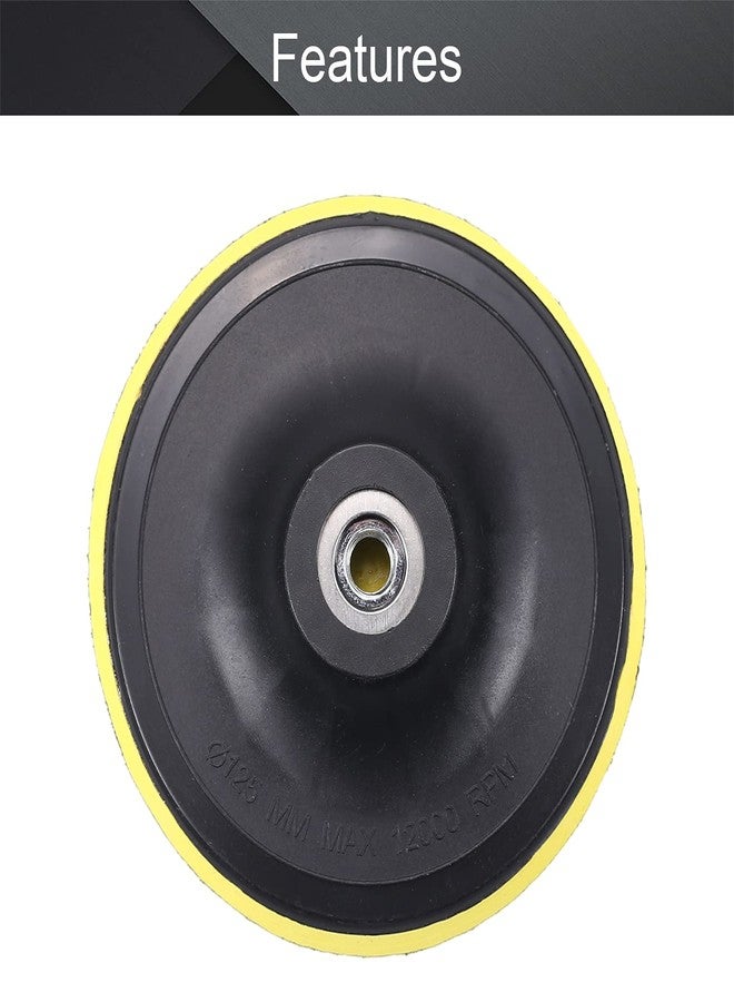 اتول مارت وسادة دعم يوتول مارت 5 بوصة بخطاف وحلقة، قرص لاصق لتلميع وصنفرة الصنفرة، وسادة دعم داعمة، وسادة تلميع وصنفرة مدارية، لصنفرة مدارية عشوائية، قطعة واحدة - Image 3