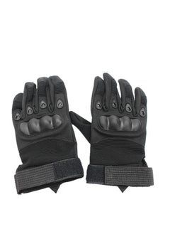 Motorcycle and Cycle Gloves, Full Finger Touchscreen For Riding Hiking Climbing Training (Size-M) Color-Black