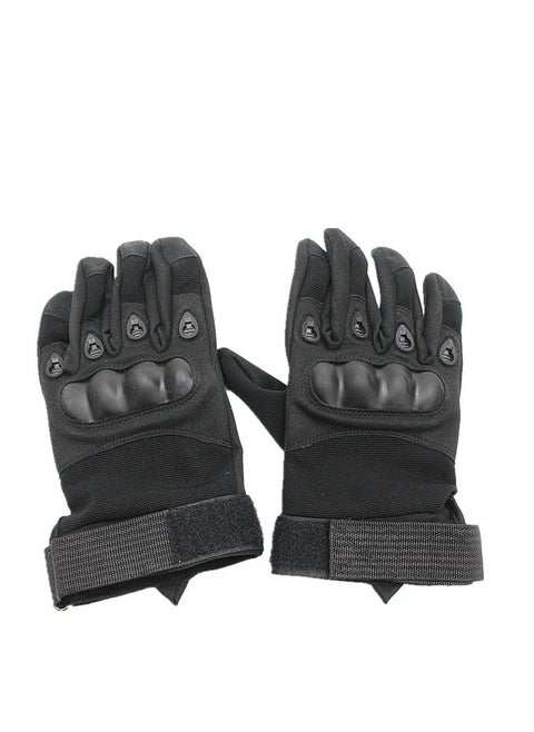 Motorcycle and Cycle Gloves, Full Finger Touchscreen For Riding Hiking Climbing Training (Size-M) Color-Black