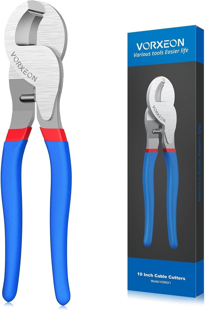 10 Inches Cable Cutter, Heavy Duty Large High Leverage Cutter Tool for Aluminum Copper Wire Communications Cable - Image 1
