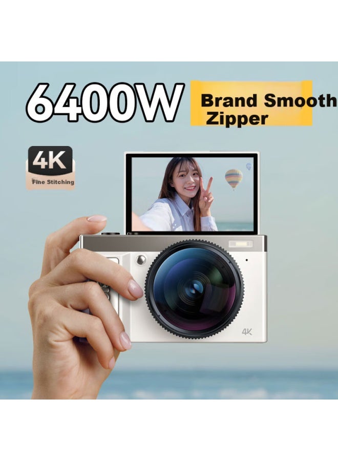 Aigo Patriot E9 Flip Screen Selfie Student Digital Camera Birthday Gift For Girls Entry-level Micro Single Campus Hd Travel Flat Ccd White 32gb