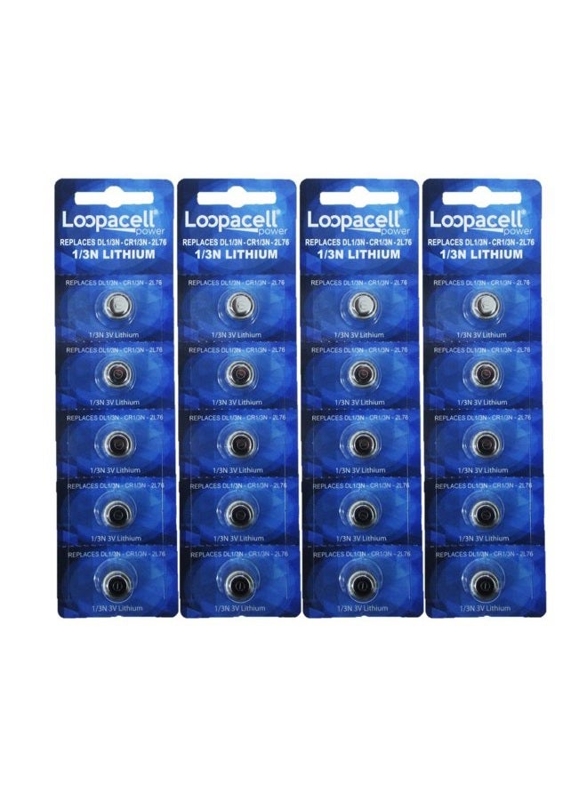 20 1/3N Batteries CR1/3N 3-Volt Lithium Battery