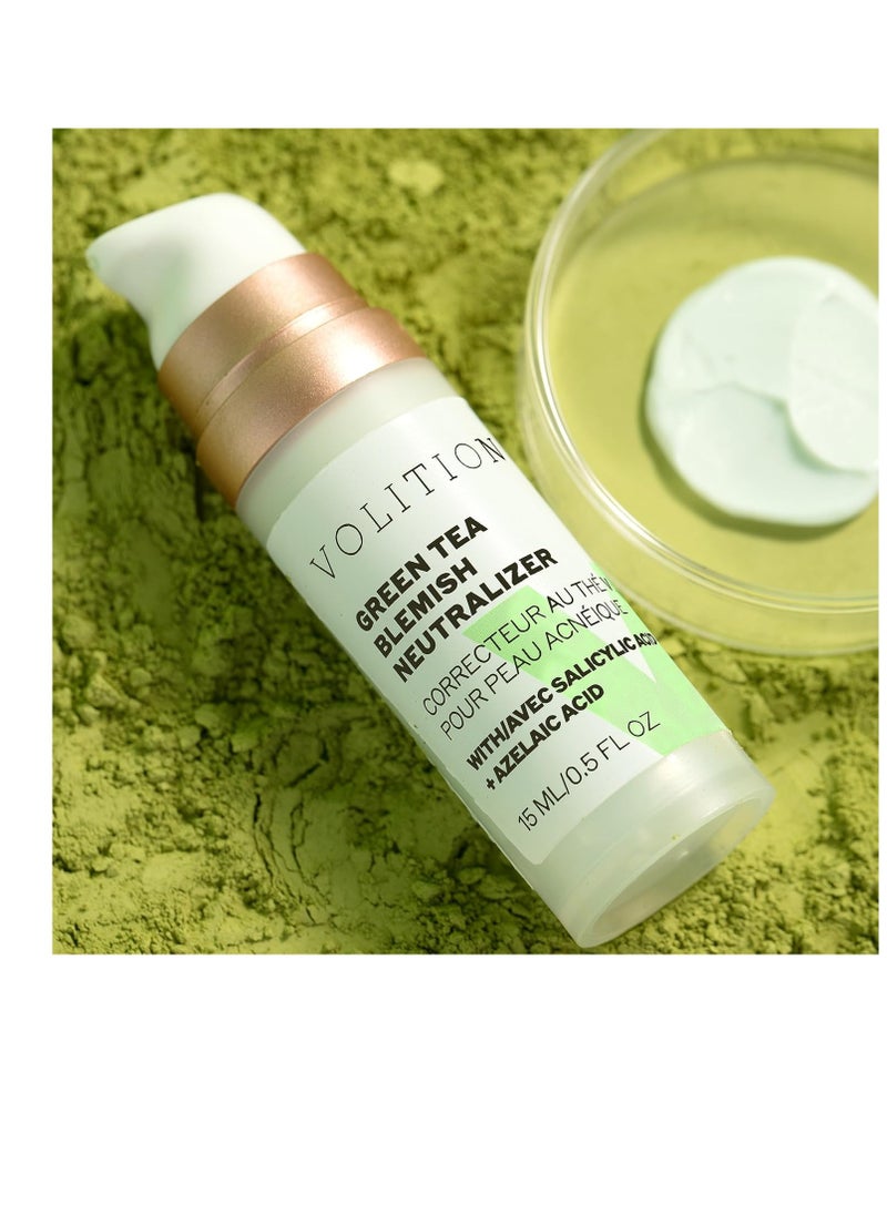 VOLITION Volition Beauty Green Tea Blemish Neutralizer - Redness and Blemish Control Anti Aging Face Cream - Exfoliating Salicylic Acid, Balancing Niacinamide & Nourishing Shea Butter (15 ml / 0.5 fl oz)  - Image 3