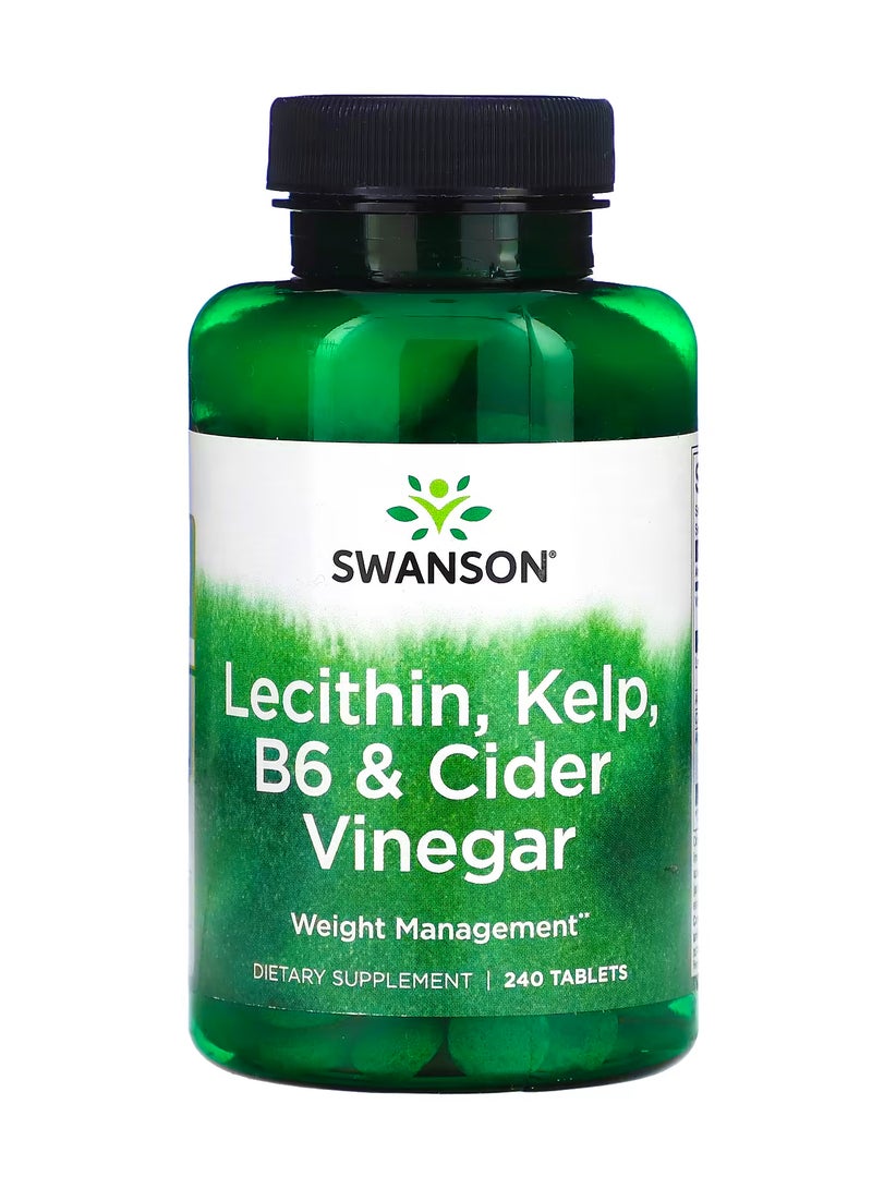 SWANSON Lecithin, Kelp, B6 & Cider Vinegar, 240 Tablets