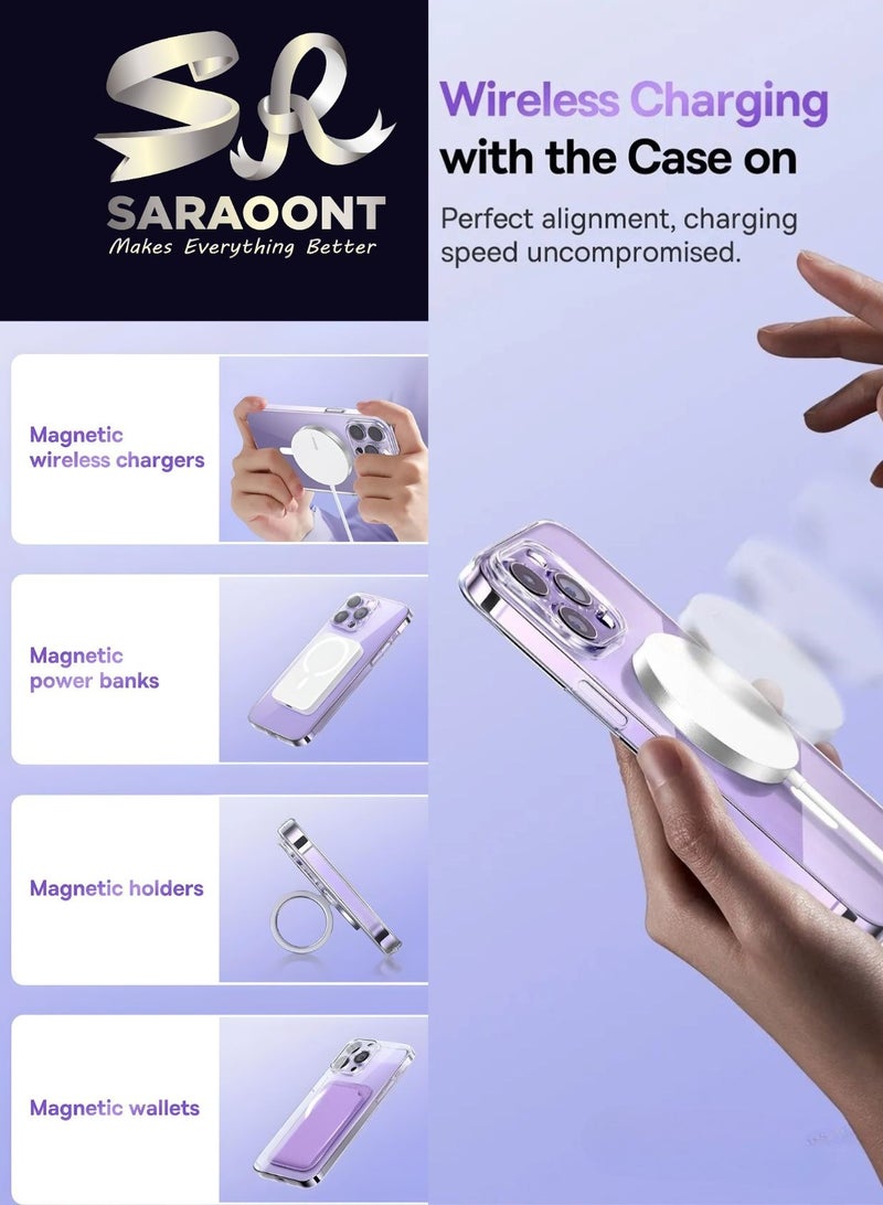 SARAOONT iPhone 13 Pro Max Clear Silicone Case Cover with MagSafe  - Image 3