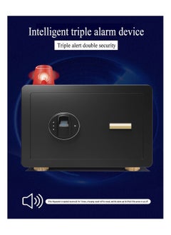 Cool Baby COOLBABY Safe Box with Biometric Fingerprint Lock A4 Document Size Safety Deposit Box for Home Office Shop Brown  - Image 5