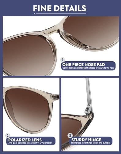 WOWSUN Retro sunglasses womens 2024 trendy round classic glasses - Image 4