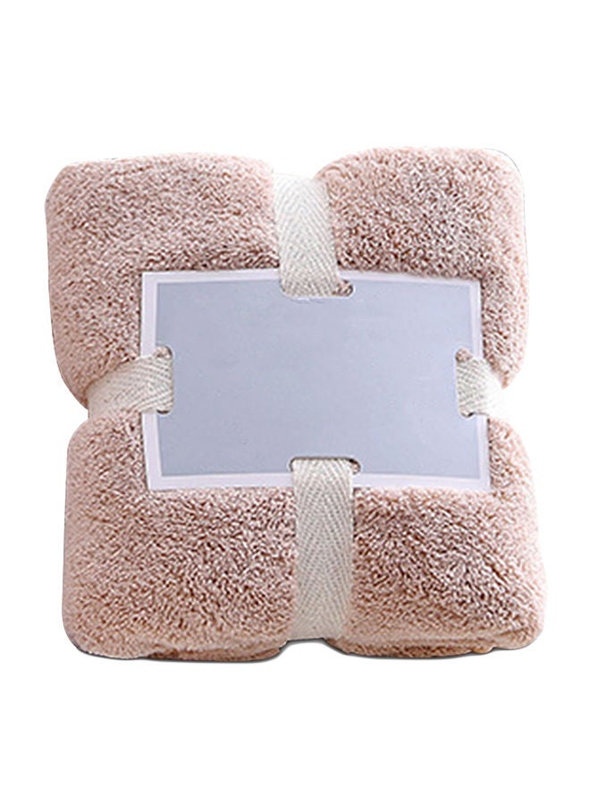 نيبمينينت منشفة حمام صوف مرجانية ناعمة وزغبية بني 13.8 x 29.5بوصة - Image 1