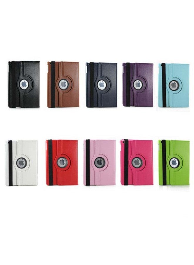 2017Ipad Pro10.5 Rotating 360 Flat Leather Case Ipad234 Protective Case Litchi Pattern Mini7-Color:Pink-Applicable Model:Air13-2024/air7-13 Inch 2025