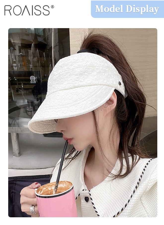 2 Pcs Empty Top Beach Sun Hat for Women, Wide Brim UV Protection Sun Hat, Multi-function Ponytail Hat Hangable Mask, Summer Beach Outdoor Hat Garden Fishing Hiking - pzsku/ZCE792E6F125BB318B3A4Z/45/_/1720778041/3dd85841-e517-4691-a5f4-09b76877dfb7