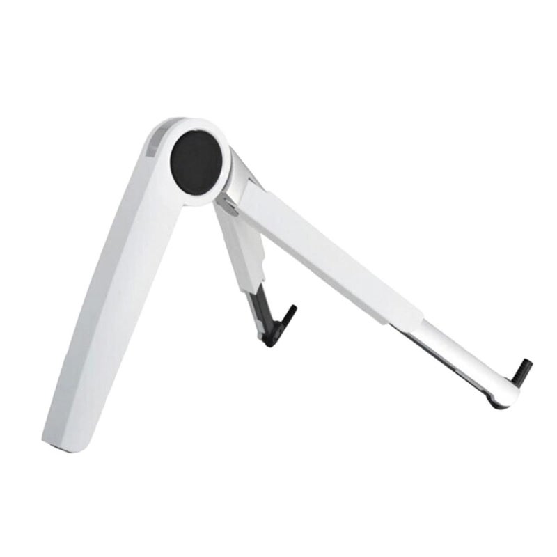 Aluminum Alloy Adjustable Laptop Cooling Stand Foldable Tablet Holder Portable Desk Mount White - Image 2