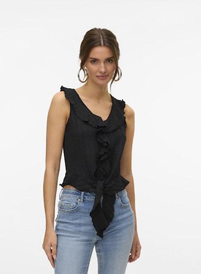 VERO MODA Vmida Sl Frill Top Jrs Ga  - Image 2