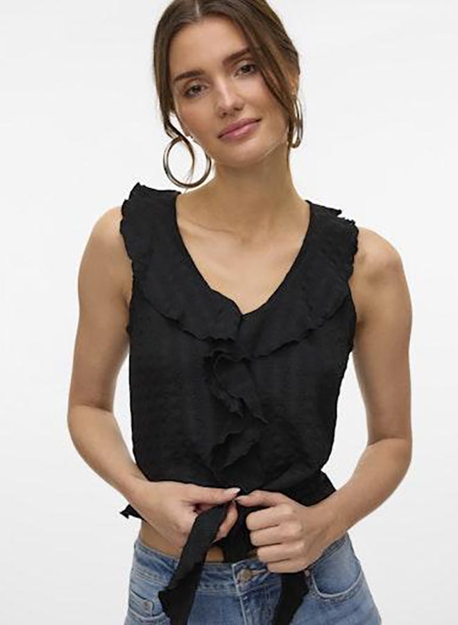 VERO MODA Vmida Sl Frill Top Jrs Ga  - Image 4