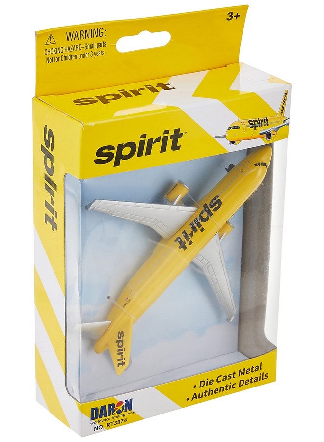 Daron Toy Airplane - Spirit Airlines - Die-Cast Metal Model Airplane Toy with Plastic Parts for Kids Ages 3+ - Image 4