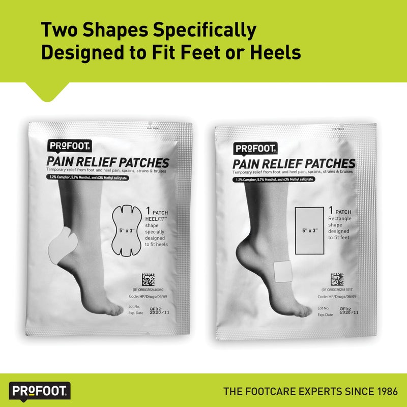 PROFOOT Pain Relief Patches for Foot & Heel Pain - 6 Count - Up to 8 Hours Relief from Sprains, Strains & Bruises - Image 3