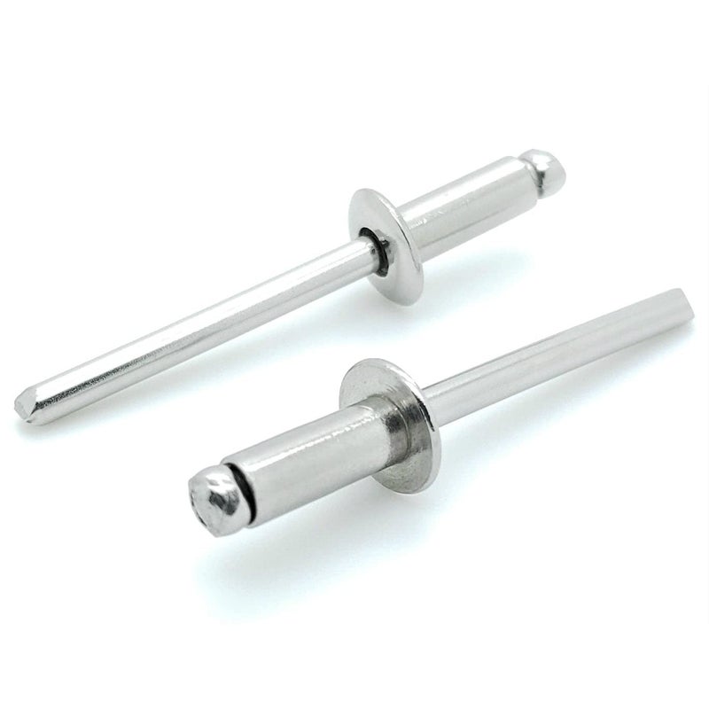 BCP Fasteners 100 Qty Aluminum Blind Rivets (#6-4) 3/16"" Diameter x 1/4"" Grip (BCP187) - Image 1