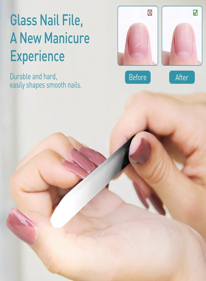 Jaasuee 3-Pack Crystal Glass Nail Files with Cases - Professional Czech Glass Double-Sided Etched Files for Natural Nails, Gentle Nail Care, Unique Stocking Stuffers for Women and Adults - Image 4