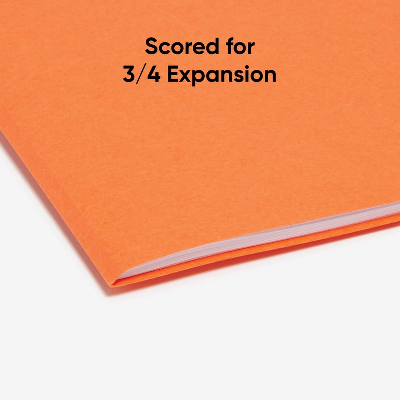 Smead Colored File Folder, 1/3-Cut Tab, Letter Size, Orange, 100 per Box (12543) - Image 5