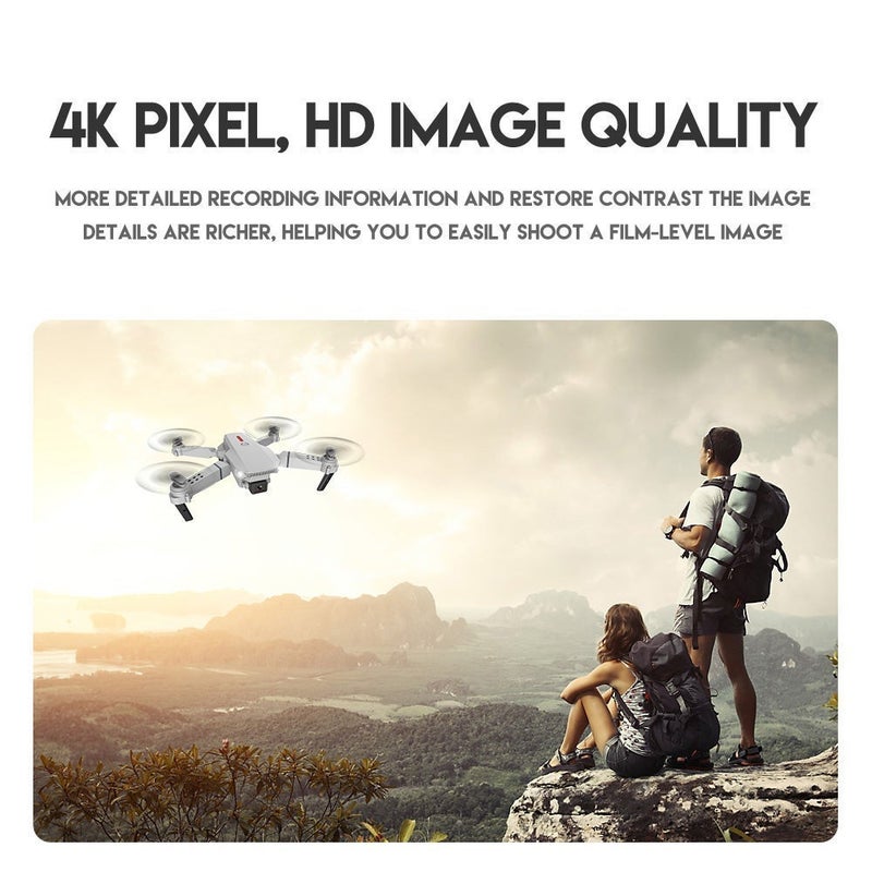 LS-E525 RC Drone with Camera 4K Drone Dual Camera WiFi FPV Drone Headless Mode Altitude Hold Gesture Photo Video Track Flight 3D Filp RC Qudcopter - Image 3