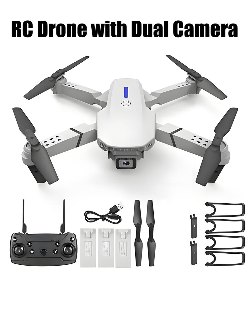 LS-E525 RC Drone with Camera 4K Drone Dual Camera WiFi FPV Drone Headless Mode Altitude Hold Gesture Photo Video Track Flight 3D Filp RC Qudcopter - Image 1