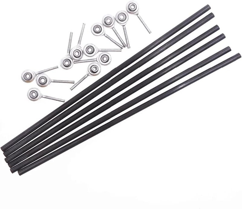 DuoWeiSi 6pcs Parallel Manipulator Fisheye Carbon Rod Set 216mm for Kossel Delta 3D Printer - Image 3