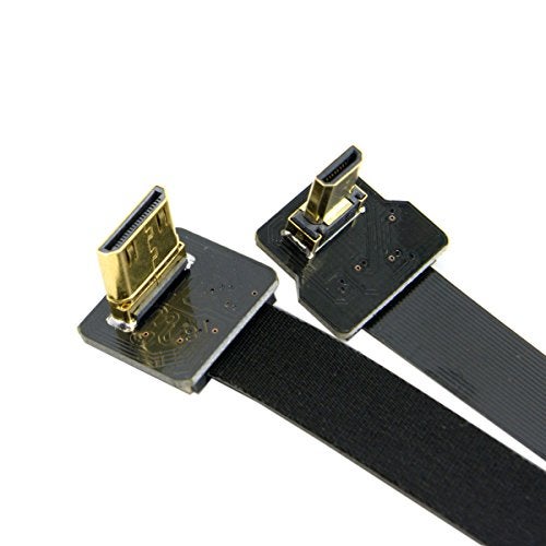 Cablecc 90 Degree Down Angled FPV Micro HDMI Male to Mini HDMI FPC Flat Cable 20cm for GOPRO Multicopter Aerial Photography Cablecc - Image 5
