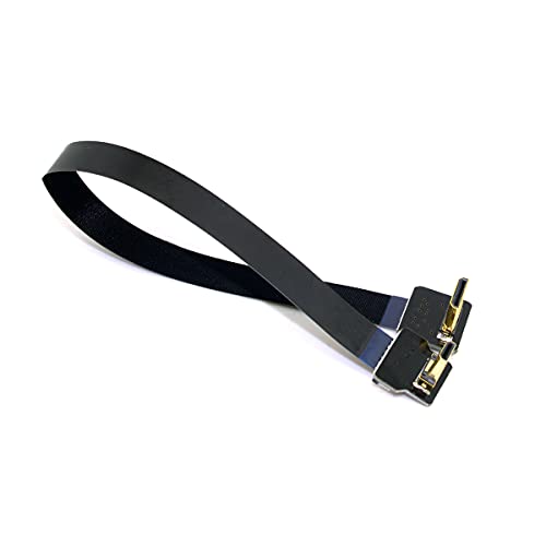 Cablecc 90 Degree Down Angled FPV Micro HDMI Male to Mini HDMI FPC Flat Cable 20cm for GOPRO Multicopter Aerial Photography Cablecc - Image 2